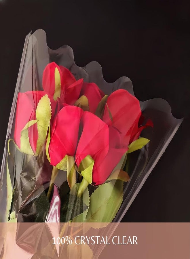 BBJ WRAPS Clear Flower Bags For Bouquets Waterproof And Durable Bouquet Sleeves For Florists, Flower Cellophane Bags For Florist Arrangements Supplies, 12x3x16 Inch, 100 Counts（M - Image 3